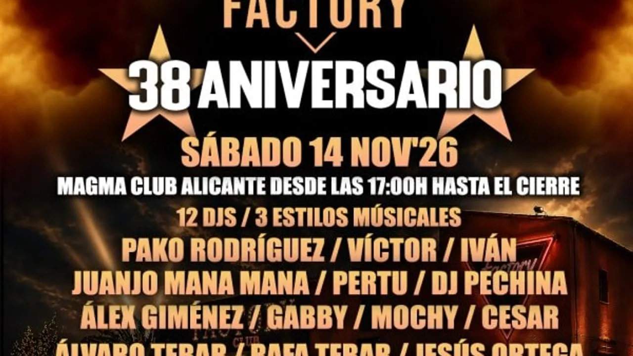 FACTORY 38º ANIVERSARIO