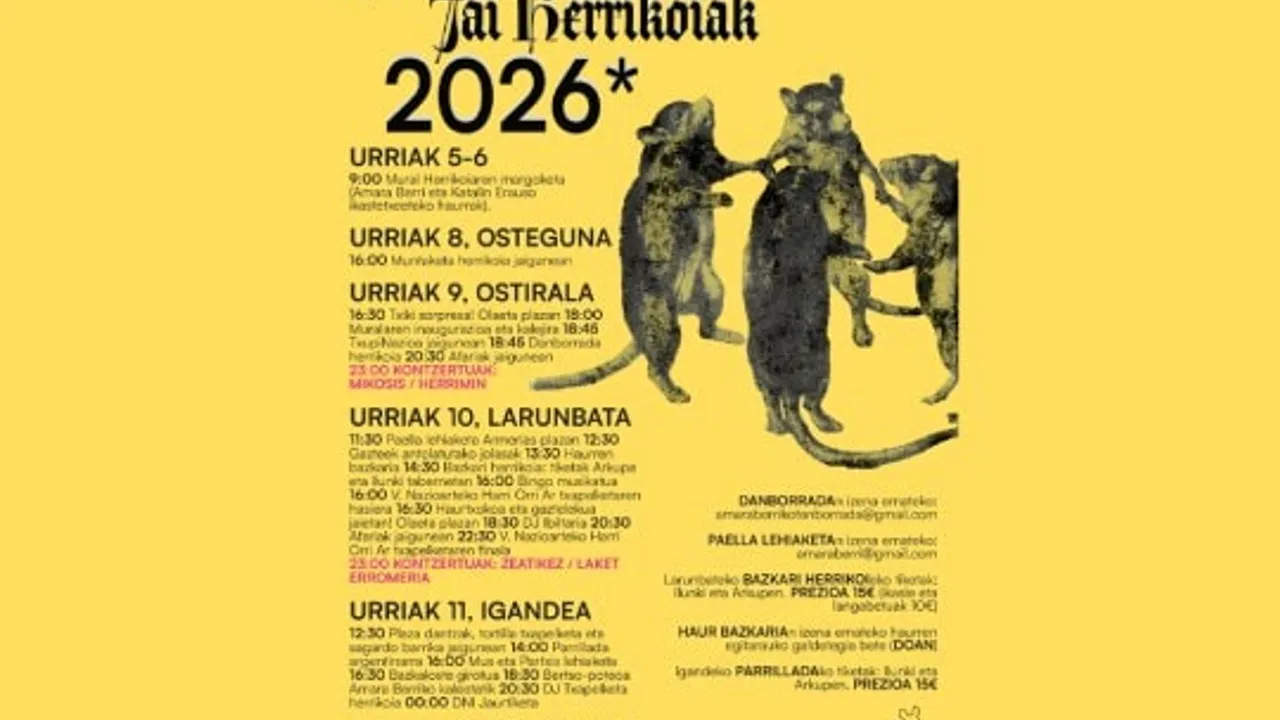 Programa Fiestas Populares de Amara Berri 2026 (Donostia/San Sebastián)