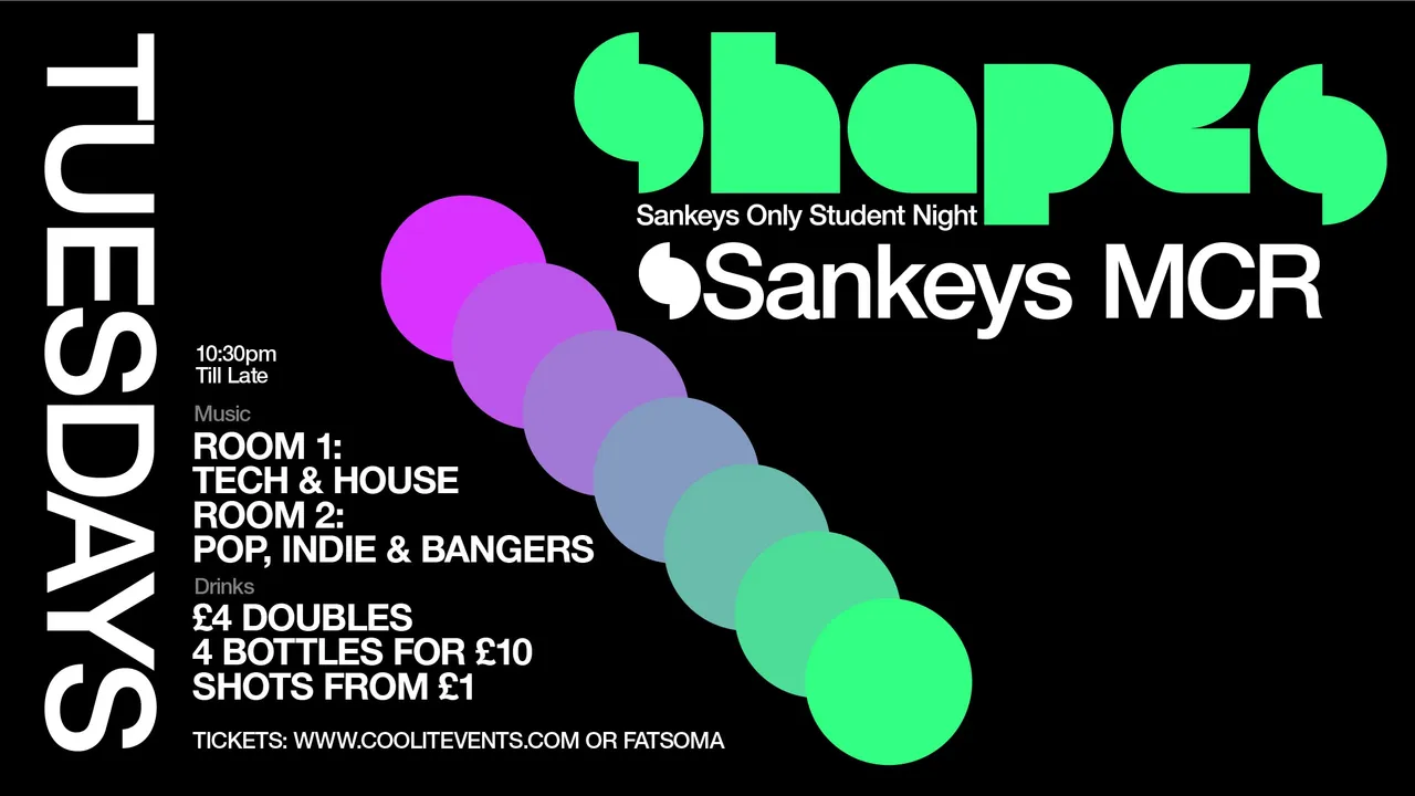 🟪 SHAPES @ SANKEYS 🟪 - BRAND NEW TUESDAY NIGHTS AT MCR'S MOST ICONIC NIGHTCLUB 🥇🪅🪩 S1E5