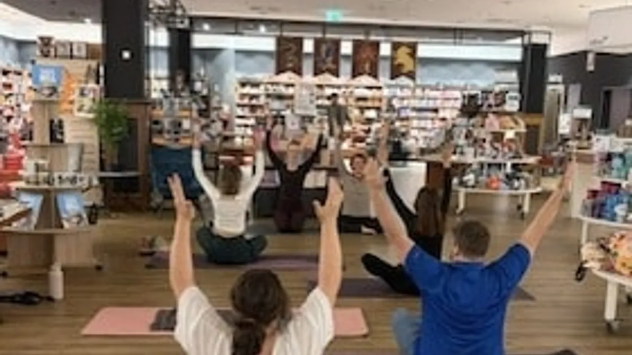 Yoga in der Buchhandlung
