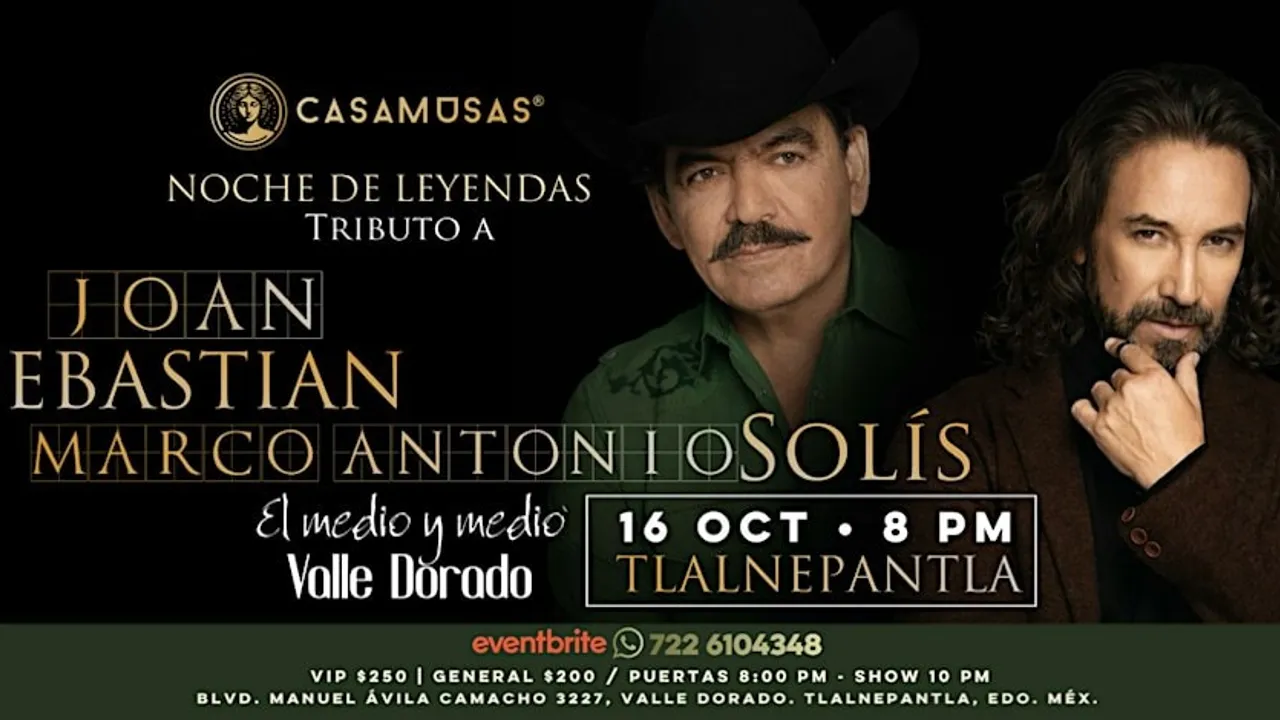 NOCHE DELEYENDAS  Trib. Joan Sebastián & Marco A. Solís | TLALNEPANTLA