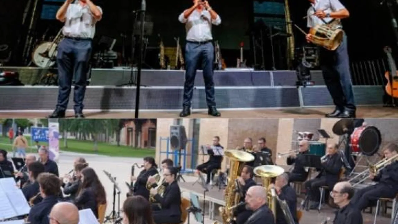 Banda de música de Zizur Mayor con Gaiteros Baztan