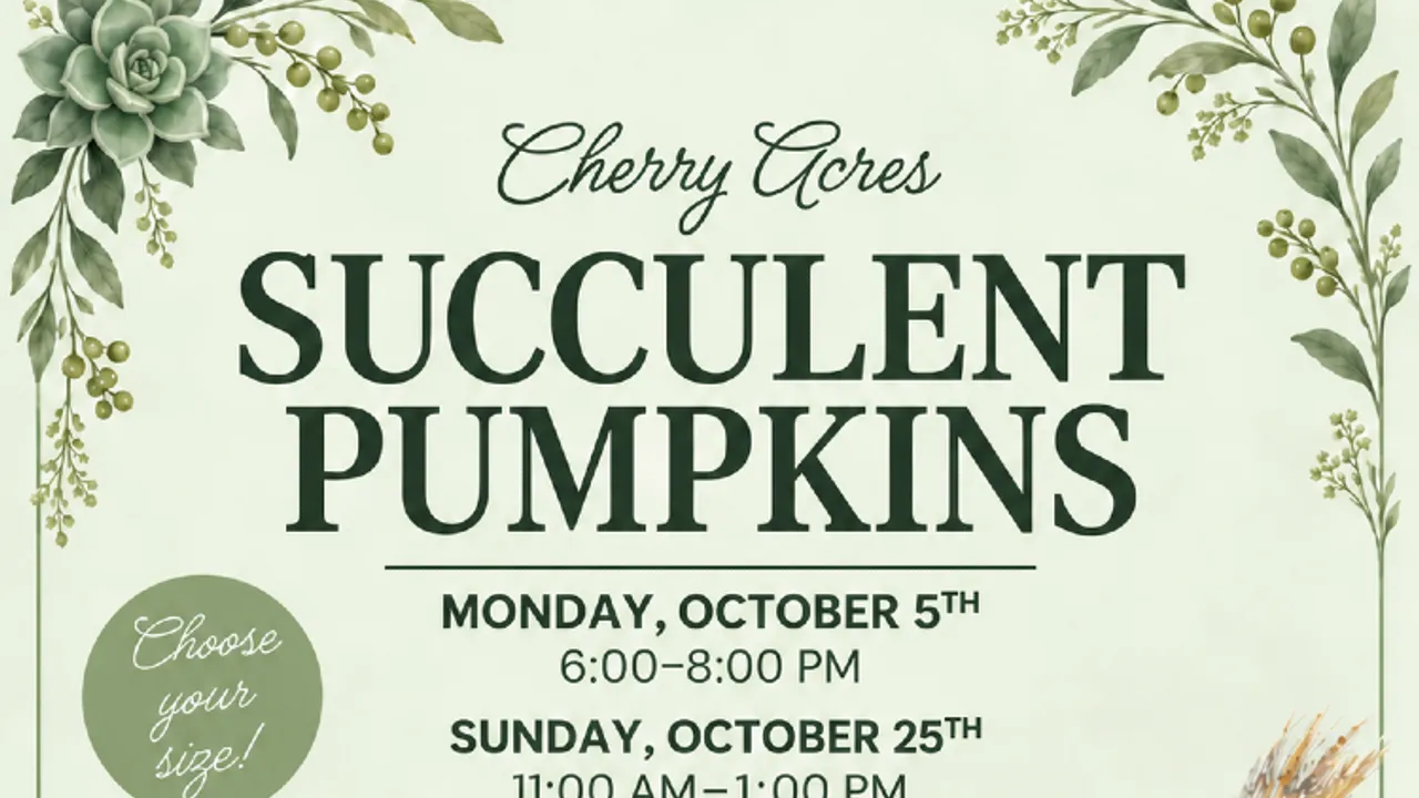 Succulent Pumpkins at Cherry Acres