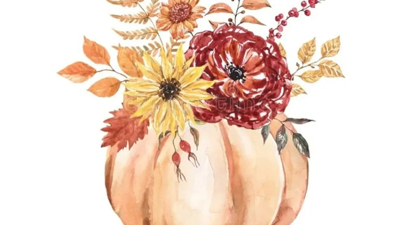 PUMPKIN Watercolor Paint and Savoir