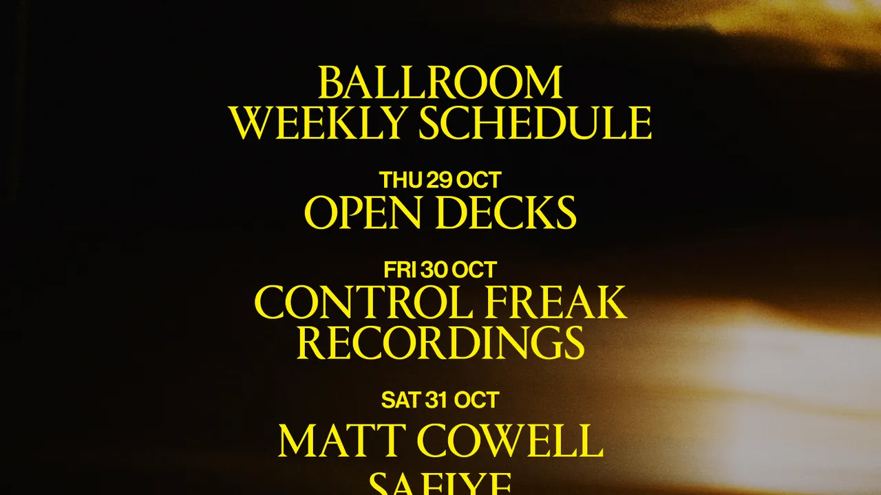 Ballroom at Palais: Control Freak Recordings