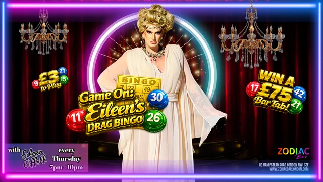 "Game on EILEEN!" Drag Bingo with Eileen Eiffell Every Thursday