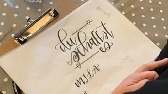 Workshop: "Kalligrafie" - Wörter und Schriftzüge entdecken