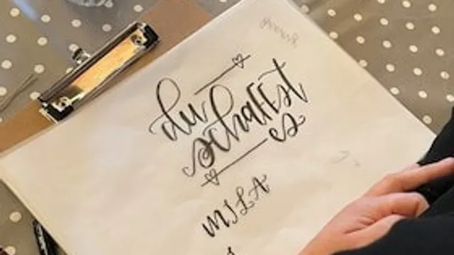 Workshop: "Vergessene Worte" - Kalligrafinachmittag mit Almut Witt