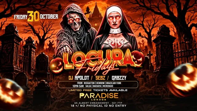 LOCURA FRIDAY HALLOWEEN EDITION @PARADISE NIGHTCLUB