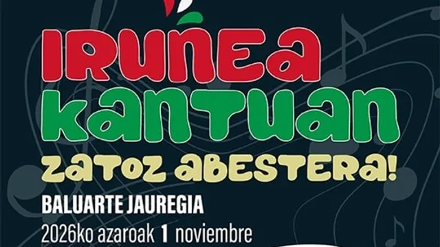 Iruñea Kantuan 2026 (Paz de Ziganda + Anne Lukin + Puro Relajo + Menditarrak + Jaione Olazabal + Juanpa Agirre + Uxue Ibarra + Itsaso Treku)