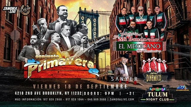 CONJUNTO PRIMAVERA, MI BANDA E MEXICANO Y MÁS EN BROOKLYN!