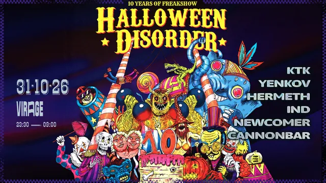 DISORDER HALLOWEEN: KTK, YENKOV, Hermeth, IND, Cannonbar