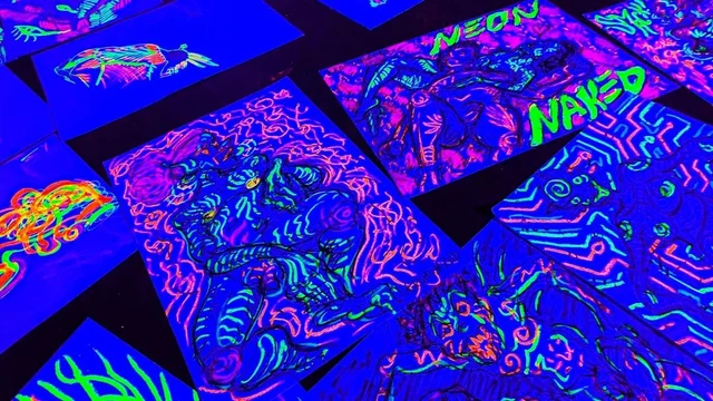 Neon Naked Life Drawing in Clapham!