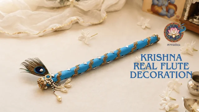 Krishna Real Flute Decoration | Kalaantara