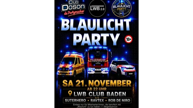 BLAULICHT PARTY BADEN