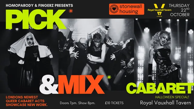 Pick&Mix Cabaret: Halloween Special. Presented by HOMOPARODY & FINGERZ