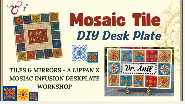 Mosaic Tiles DIY Desk-Plate