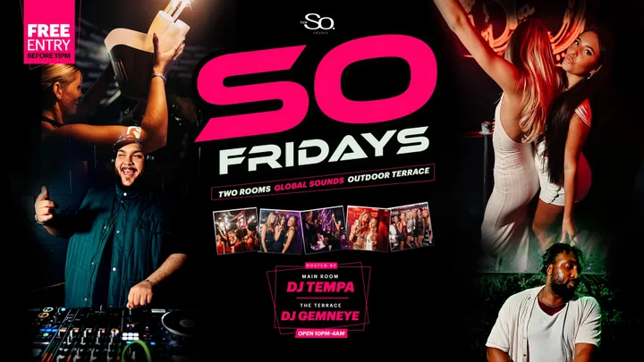 WE ARE SO FRIDAYS @ Bar So Bournemouth 15.01.27