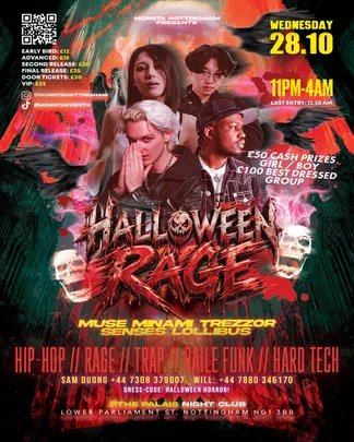 MONSTA NOTTINGHAM: HALLOWEEN RAGE @ PALAIS NIGHT CLUB