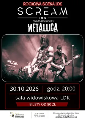 Koncert - Scream Inc. - Tribute to Metallica