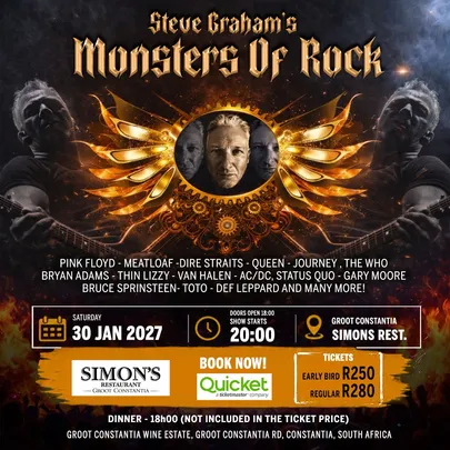 Steve Graham's Monsters of Rock show - Simon's Restaurant, Groot Constantia