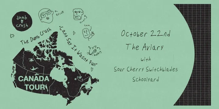 Dumb Crush (Toronto) w. Schoolyard & Sour Cherry Switchblades @ The Aviary!