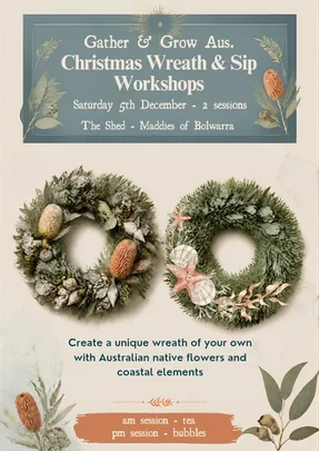 Christmas wreathe & sip workshop