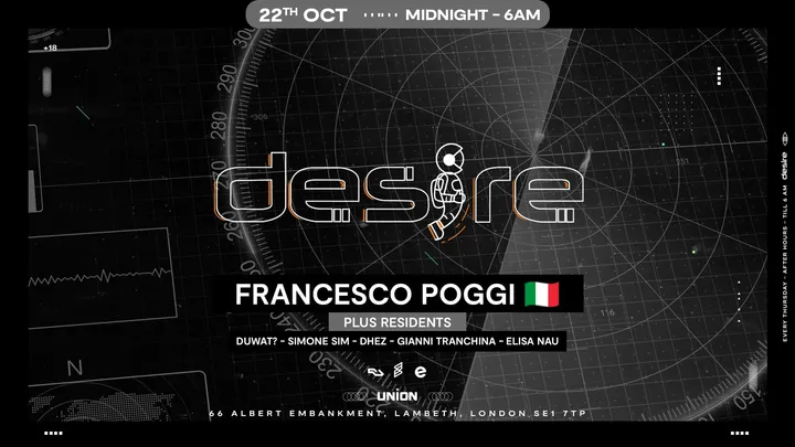 DESIRE - Weekly Thursday After Party - Francesco Poggi