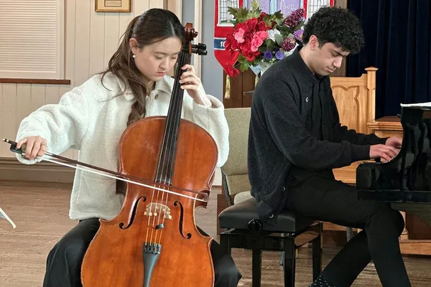 Christine Jeon and Matthew Seinafo Cello and Piano