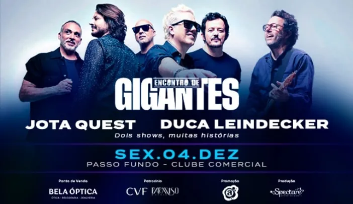 Encontro De Gigantes Jota Quest + Duca Leindecker Passo Fundo
