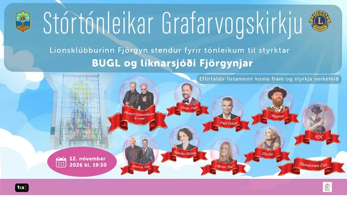 Stórtónleikar Fjörgynjar – stuðningur við BUGL
