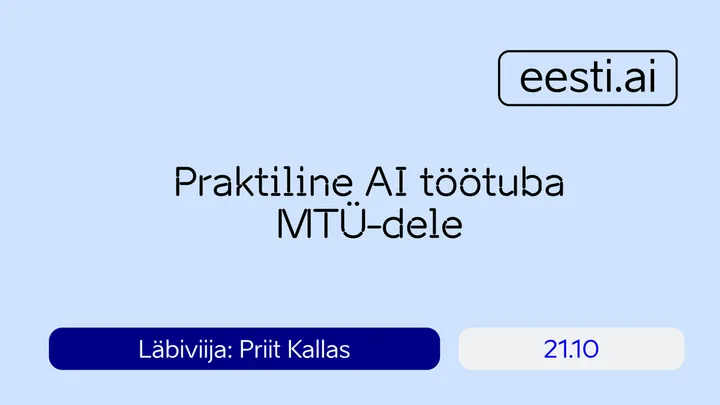 TALLINN - Praktiline AI töötuba MTÜ-dele