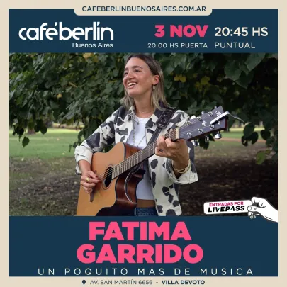 Fátima Garrido en Café Berlín