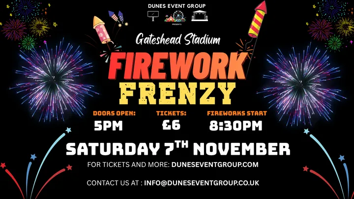 Gateshead Stadium Firework Frenzy 2026