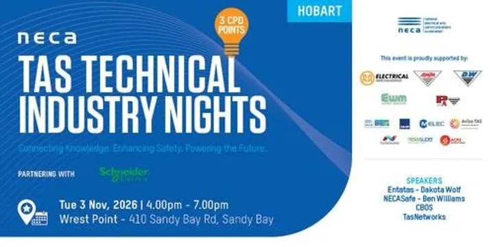 NECA TAS Technical Industry Nights 2026 - Hobart