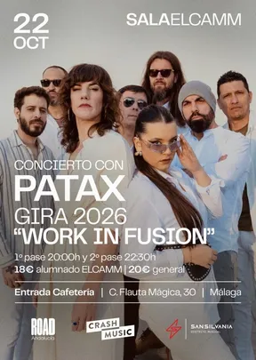 CONCIERTO PATAX - MÁLAGA - SALA ELCAMM - JUEVES 22 DE OCTUBRE