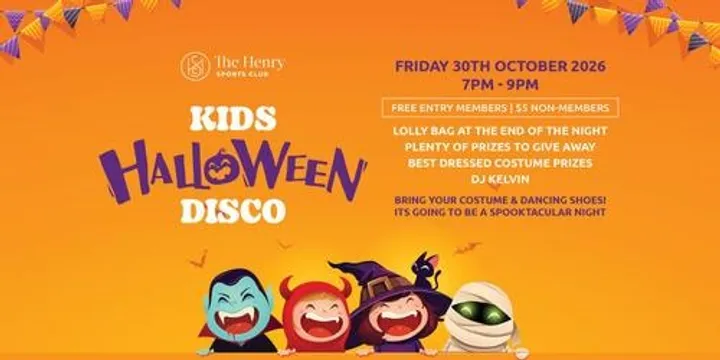 The Henry Sports Club's Kids Halloween Disco