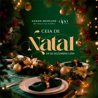 Ceia de Natal no Grand Mercure Vila Olimpía