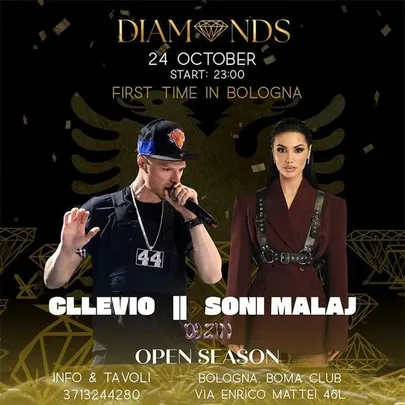 Diamonds con Cllevio e Soni Malaj