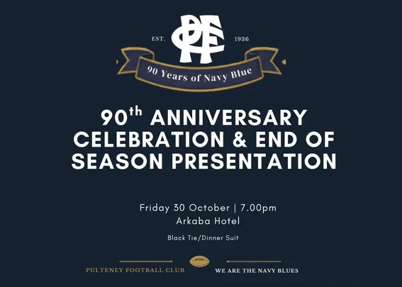 90th ANNIVERSARY CELEBRATION & END OF SEASON PRESENTATION