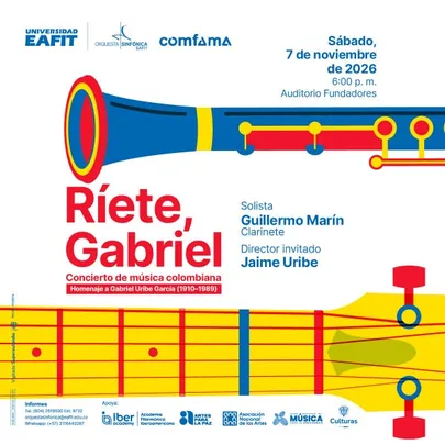 RÍETE, GABRIEL. Concierto de música colombiana. Homenaje a Gabriel Uribe García (1910-1989)