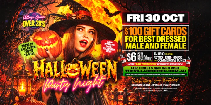 VILLAGE GREEN - Over 28 HALLOWEEN PARTY
