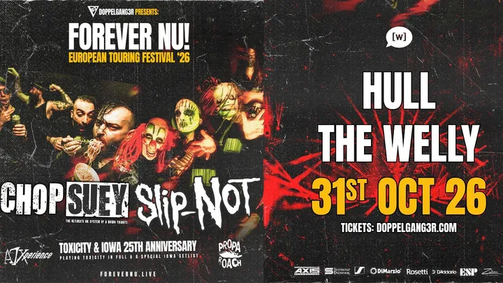 FOREVER NU - 25th anniversary of Toxicity & Iowa special! Chop Suey, Slip-Not, A7Xperience, Propa Roach