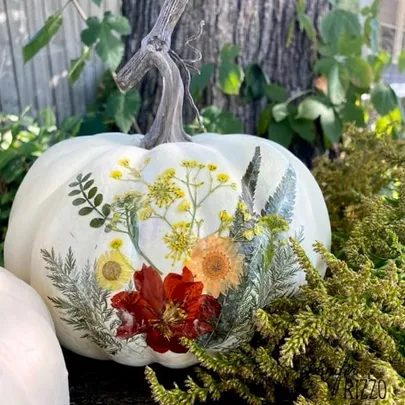 Pressed Petal Pumpkins