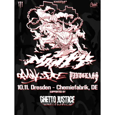 NASTY - EUROPE 2026 Special Guest: CRAWLSPACE, PINTGLASS,Ghetto Justice