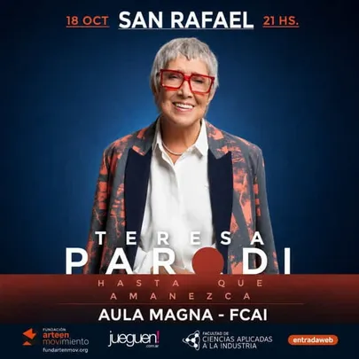TERESA PARODI presenta HASTA QUE AMANEZCA San Rafael