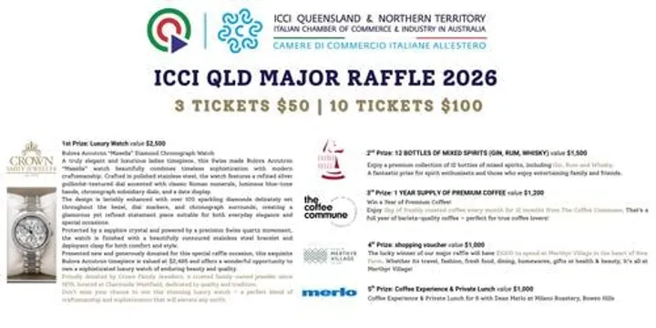 ICCI QLD Major Raffle 2026