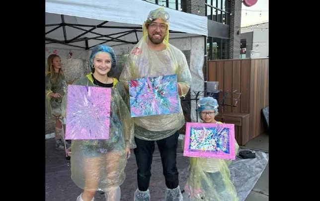 Splatter Paint Tent at Stanley Marketplace