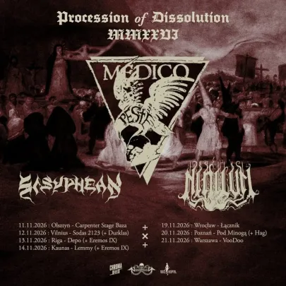 MEDICO PESTE • SISYPHEAN (LT) • NIHILVM | 11.11.2026 | Olsztyn