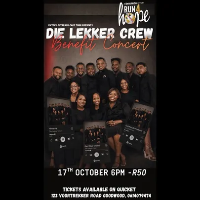 Die Lekker Crew Run For Hope Benefit Concert